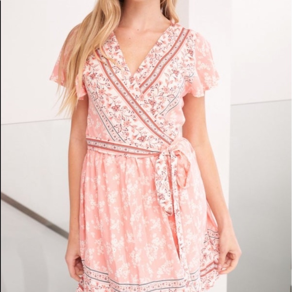 Floral Waist Tie Dress